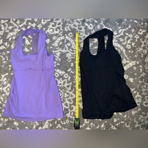 lululemon athletica Purple and Black Tank Tops size 4 and size 6